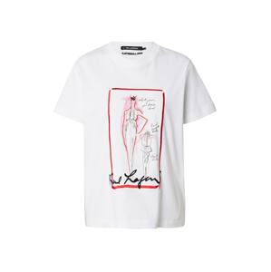 Karl Lagerfeld Póló  fukszia / piros / fekete / fehér