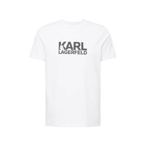 Karl Lagerfeld Póló  sötétszürke / fehér