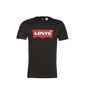 LEVI'S Póló  fekete / világospiros / fehér