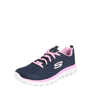 SKECHERS Rövid szárú sportcipők 'Graceful Get Connected'  tengerészkék / rózsaszín / fehér