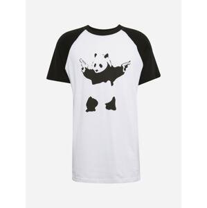 Mister Tee Póló 'Banksy Panda'  fekete / fehér