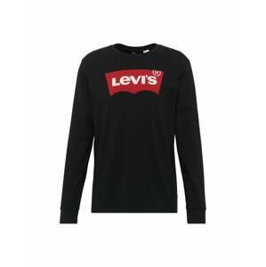 LEVI'S Póló 'LS STD GRAPHIC TEE BLACKS'  piros / fekete
