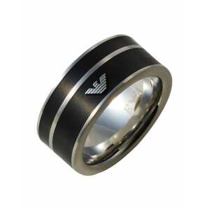 Emporio Armani Gyűrűk  fekete / ezüst