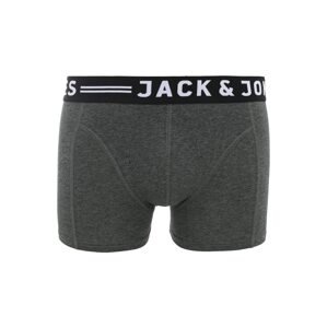 JACK & JONES Boxeralsók 'Sense'  sötétszürke / fekete / fehér