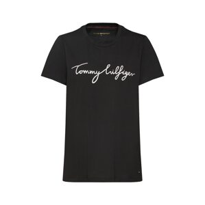 TOMMY HILFIGER Póló 'Heritage'  fekete / fehér