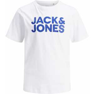 Jack & Jones Junior Póló 'ECORP'  kék / fehér