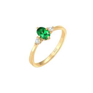ELLI Gyűrűk  arany / zöld / átlátszó