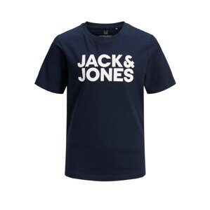 Jack & Jones Junior Póló 'Ecorp'  tengerészkék / természetes fehér