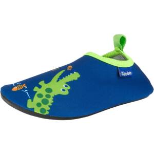 PLAYSHOES Nyitott cipők 'Krokodil'  kék / citromzöld