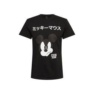 Mister Tee Póló 'Mickey Japanese'  bazaltszürke / fekete / fehér