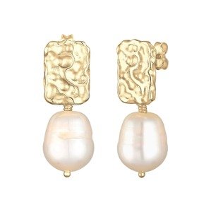 ELLI PREMIUM Fülbevalók  arany / gyöngyház-fehér