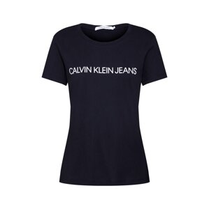 Calvin Klein Jeans Póló 'Institutional Logo'  fekete / fehér