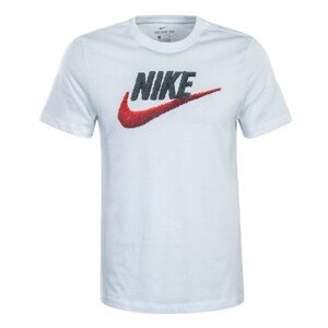 Nike Sportswear Póló 'BRAND MARK'  fekete / fehér / tűzpiros