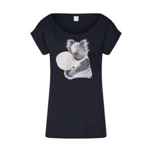 Iriedaily Póló 'Koala Bubble Tee'  fekete / fehér