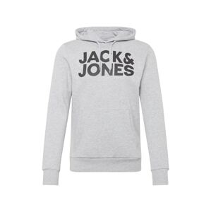 JACK & JONES Tréning póló  világosszürke / fekete