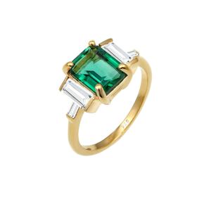 ELLI PREMIUM Gyűrűk  arany / zöld / átlátszó