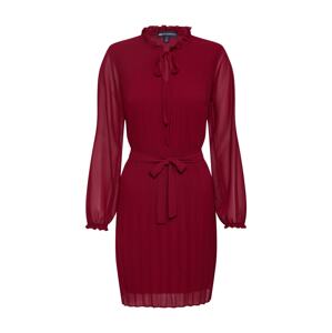 Mela London Ruha 'LONG SLEEVE PLEATED BELTED DRESS'  piros