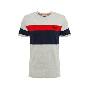 Superdry Shirt  sötétkék / világosszürke / piros