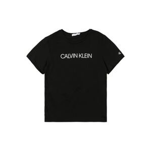 Calvin Klein Jeans Póló 'INSTITUTIONAL'  fekete / fehér