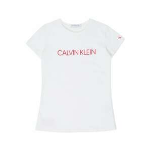 Calvin Klein Jeans Póló  piros / fehér