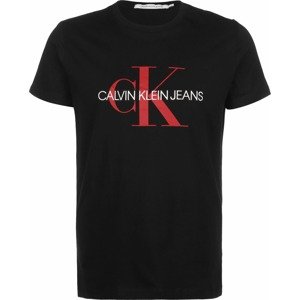 Calvin Klein Jeans Póló 'Monogram'  fehér / piros / fekete