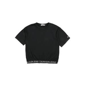 Calvin Klein Jeans Póló 'LOGO WAISTBAND CROPP'  fekete