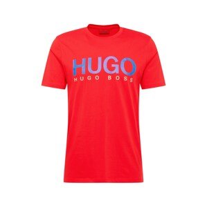 HUGO Póló 'Dolive202'  piros / kék / fehér
