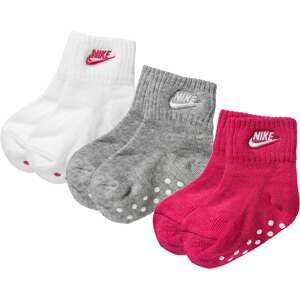 Nike Sportswear Zokni  szürke / rózsaszín / fehér
