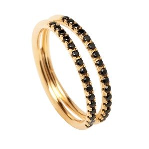 P D PAOLA Ring 'Nix'  arany / fekete