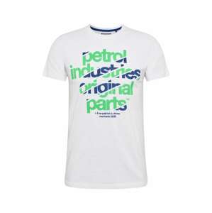 Petrol Industries Póló  fehér melír / világoszöld / sötétkék