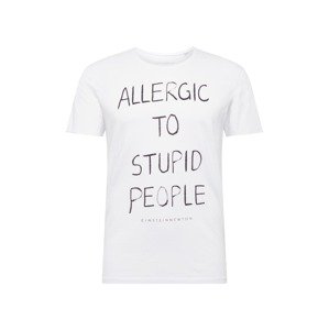 EINSTEIN & NEWTON Póló 'Allergic T-Shirt Bass'  fekete / fehér