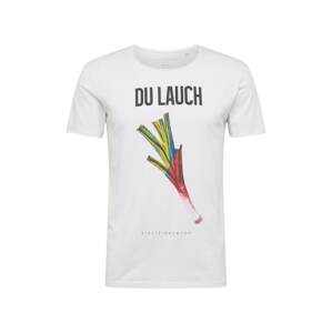 EINSTEIN & NEWTON Póló 'Lauch T-Shirt Bass'  zöld / rózsaszín / fehér