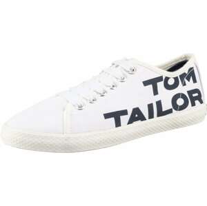 TOM TAILOR Rövid szárú edzőcipők  fekete / piszkosfehér