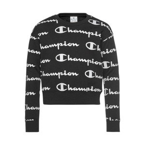 Champion Authentic Athletic Apparel Sweatshirt 'Crewneck'  fehér / fekete