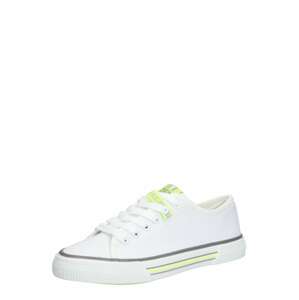 TOM TAILOR DENIM Sneaker  neonsárga / fehér / szürke