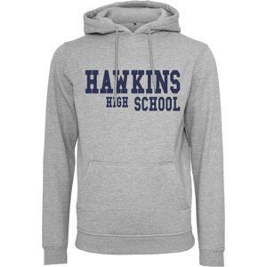 Mister Tee Tréning póló 'Hawkins Highschool'  szürke melír / sötétkék