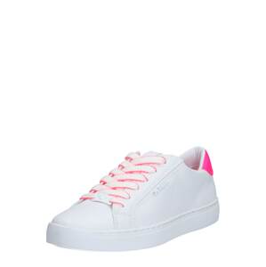 TOM TAILOR Rövid szárú edzőcipők  fehér / neon-rózsaszín