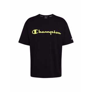 Champion Authentic Athletic Apparel Póló 'CREWNECK T-SHIRT'  sárga / fekete