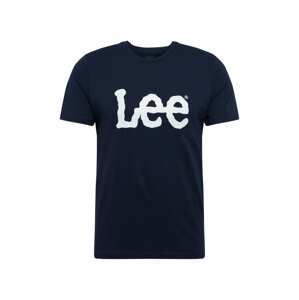 Lee Póló 'Wobbly Logo Tee'  tengerészkék / fehér