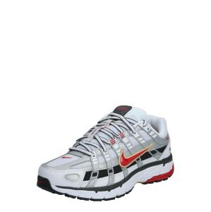 Nike Sportswear Rövid szárú sportcipők 'P-6000'  piros / fekete / ezüst / fehér