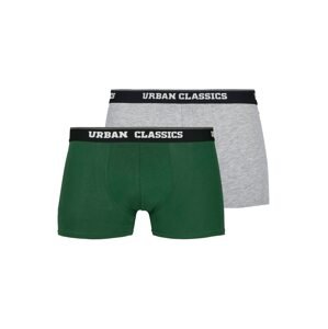 Urban Classics Boxeralsók  szürke melír / sötétzöld / fekete / fehér