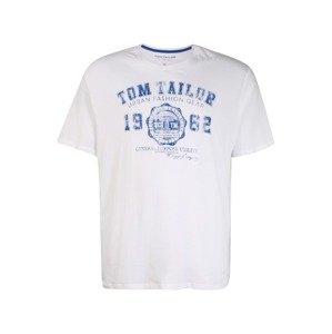 TOM TAILOR Men + Póló  fehér / kék