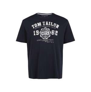 TOM TAILOR Men + Póló  tengerészkék / fehér