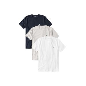 Abercrombie & Fitch Póló  szürke / tengerészkék / fehér