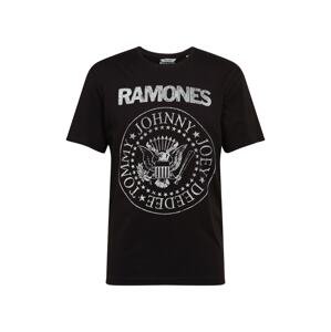 Only & Sons Póló 'RAMONES'  fekete / világosszürke