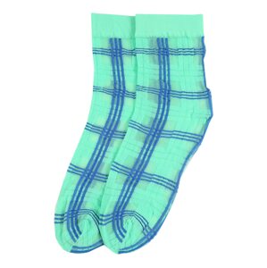 Swedish Stockings Zokni 'Greta Tartan'  kék / zöld