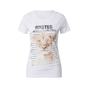 EINSTEIN & NEWTON Póló 'Busted'  bézs / fekete / fehér