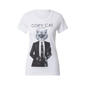 EINSTEIN & NEWTON Póló 'Copy Cat'  fekete / fehér