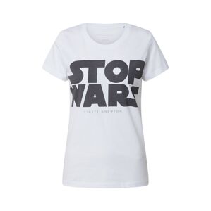 EINSTEIN & NEWTON Póló 'Stop Wars'  fekete / fehér