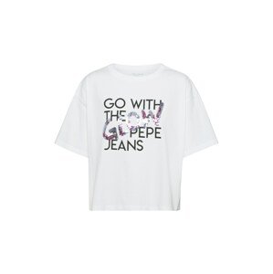 Pepe Jeans Póló 'Adina'  fehér / fekete